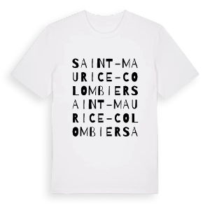 Saint-Maurice-Colombier ordlek t-shirt – ekologisk bomull t-shirt från Pinshirt