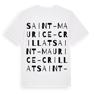 Saint-Maurice-Crillat ordlek t-shirt – ekologisk bomull t-shirt från Pinshirt