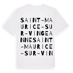 Saint-Maurice-sur-Vingeanne ordlek t-shirt – ekologisk bomull t-shirt från Pinshirt