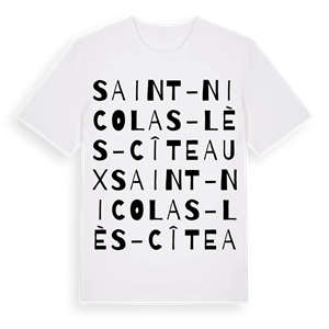 Saint-Nicolas-lès-Cîteaux ordlek t-shirt – ekologisk bomull t-shirt från Pinshirt