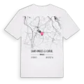 Saint-Parize-le-Châtel karta t-shirt