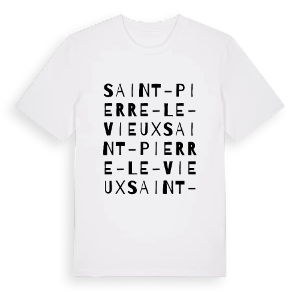 Saint-Pierre-le-Vieux ordlek t-shirt – ekologisk bomull t-shirt från Pinshirt
