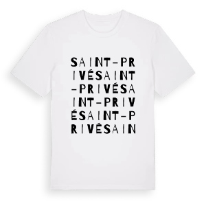 Saint-Privé ordlek t-shirt – ekologisk bomull t-shirt från Pinshirt