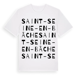 Saint-Seine-en-Bâche ordlek t-shirt – ekologisk bomull t-shirt från Pinshirt