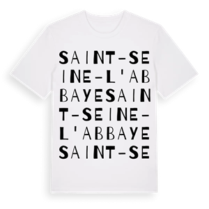 Saint-Seine-l'Abbaye ordlek t-shirt – ekologisk bomull t-shirt från Pinshirt