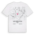 Saint-Sernin-du-Plain karta t-shirt