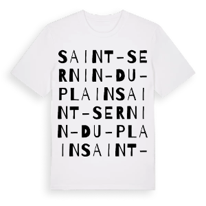 Saint-Sernin-du-Plain ordlek t-shirt – ekologisk bomull t-shirt från Pinshirt
