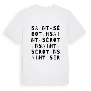 Saint-Sérotin ordlek t-shirt – ekologisk bomull t-shirt från Pinshirt