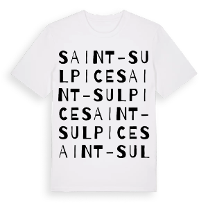 Saint-Sulpice ordlek t-shirt – ekologisk bomull t-shirt från Pinshirt