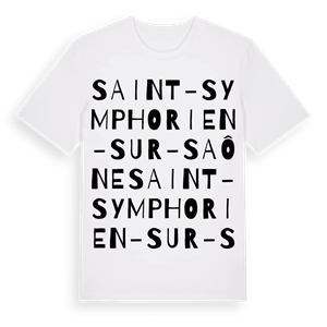 Saint-Symphorien-sur-Saône ordlek t-shirt – ekologisk bomull t-shirt från Pinshirt