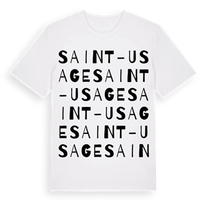 Saint-Usage ordlek t-shirt – ekologisk bomull t-shirt från Pinshirt