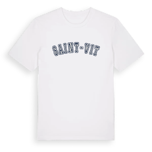 Saint-Vit college t-shirt – ekologisk bomull t-shirt från Pinshirt