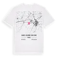 Sainte-Colombe-sur-Seine karta t-shirt