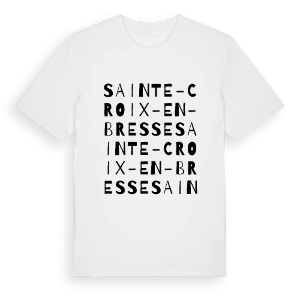 Sainte-Croix-en-Bresse ordlek t-shirt – ekologisk bomull t-shirt från Pinshirt