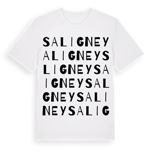 Saligney ordlek t-shirt – ekologisk bomull t-shirt från Pinshirt