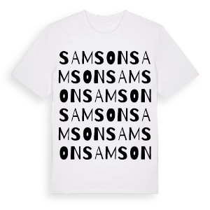 Samson ordlek t-shirt – ekologisk bomull t-shirt från Pinshirt