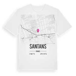 Santans karta t-shirt – ekologisk bomull t-shirt från Pinshirt