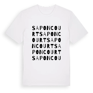 Saponcourt ordlek t-shirt – ekologisk bomull t-shirt från Pinshirt