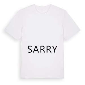 Jag älskar Sarry t-shirt stort tryck – ekologisk bomull t-shirt från Pinshirt