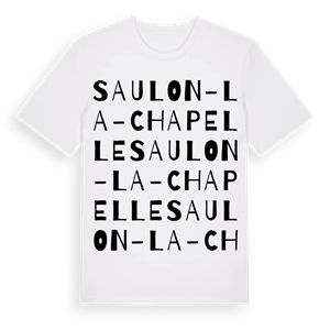 Saulon-la-Chapelle ordlek t-shirt – ekologisk bomull t-shirt från Pinshirt