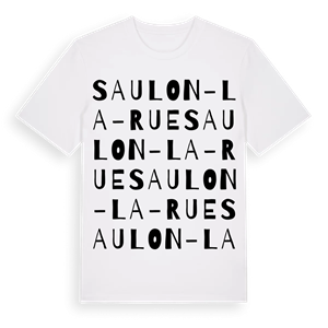 Saulon-la-Rue ordlek t-shirt – ekologisk bomull t-shirt från Pinshirt