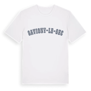 Savigny-le-Sec college t-shirt – ekologisk bomull t-shirt från Pinshirt