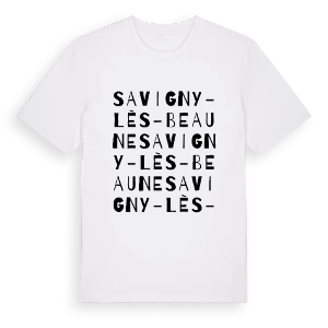 Savigny-lès-Beaune ordlek t-shirt – ekologisk bomull t-shirt från Pinshirt