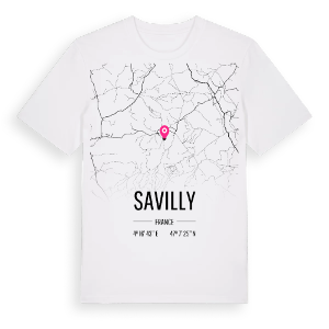 Savilly karta t-shirt – ekologisk bomull t-shirt från Pinshirt