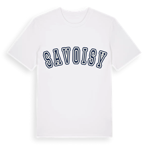 Savoisy college t-shirt – ekologisk bomull t-shirt från Pinshirt