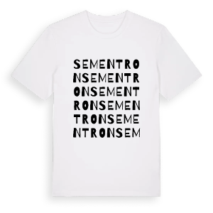 Sementron ordlek t-shirt – ekologisk bomull t-shirt från Pinshirt