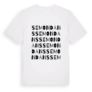 Semondans ordlek t-shirt – ekologisk bomull t-shirt från Pinshirt