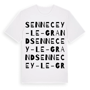 Sennecey-le-Grand ordlek t-shirt – ekologisk bomull t-shirt från Pinshirt