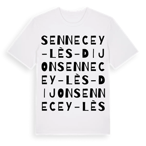 Sennecey-lès-Dijon ordlek t-shirt – ekologisk bomull t-shirt från Pinshirt
