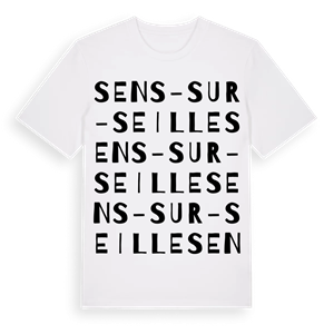 Sens-sur-Seille ordlek t-shirt – ekologisk bomull t-shirt från Pinshirt