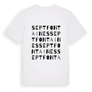 Septfontaines ordlek t-shirt – ekologisk bomull t-shirt från Pinshirt