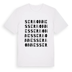 Serbonnes ordlek t-shirt – ekologisk bomull t-shirt från Pinshirt