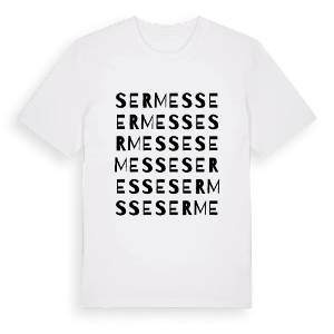 Sermesse ordlek t-shirt – ekologisk bomull t-shirt från Pinshirt