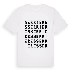 Serrières ordlek t-shirt – ekologisk bomull t-shirt från Pinshirt
