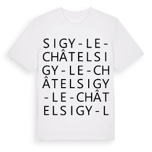 Sigy-le-Châtel ordlek t-shirt – ekologisk bomull t-shirt från Pinshirt