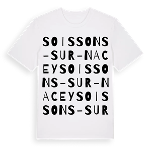 Soissons-sur-Nacey ordlek t-shirt – ekologisk bomull t-shirt från Pinshirt