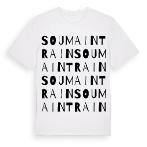 Soumaintrain ordlek t-shirt – ekologisk bomull t-shirt från Pinshirt