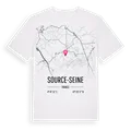 Source-Seine karta t-shirt