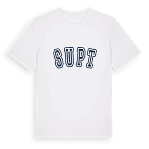 Supt college t-shirt – ekologisk bomull t-shirt från Pinshirt