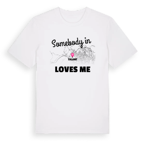 Någon i Talant älskar mig t-shirt – ekologisk bomull t-shirt från Pinshirt
