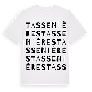 Tassenières ordlek t-shirt – ekologisk bomull t-shirt från Pinshirt