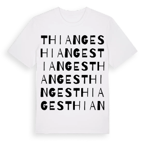 Thianges ordlek t-shirt – ekologisk bomull t-shirt från Pinshirt