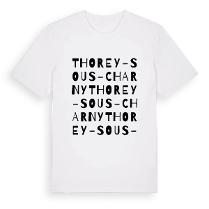 Thorey-sous-Charny ordlek t-shirt – ekologisk bomull t-shirt från Pinshirt