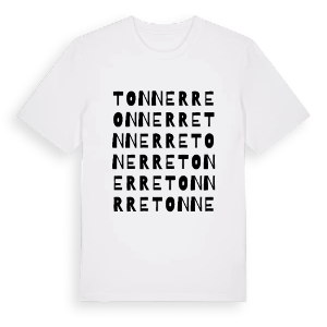 Tonnerre ordlek t-shirt – ekologisk bomull t-shirt från Pinshirt