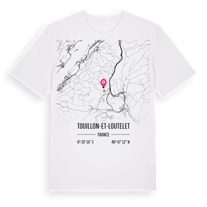 Touillon-et-Loutelet karta t-shirt – ekologisk bomull t-shirt från Pinshirt