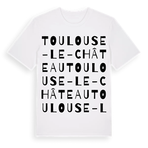 Toulouse-le-Château ordlek t-shirt – ekologisk bomull t-shirt från Pinshirt